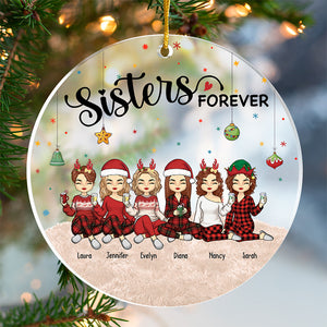 Nous sommes amis pour la vie - Ornement personnalisé Bestie - Forme ronde en acrylique - Cadeau de Noël pour meilleures amies, BFF, sœurs