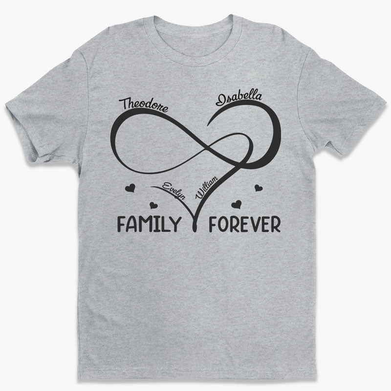La famille est toujours proche de nous - T-shirt, sweat à capuche et sweat-shirt unisexe personnalisé pour la famille - Cadeau pour les membres de la famille