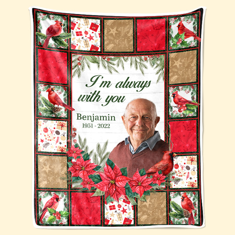 Photo personnalisée « Tu seras toujours dans mon cœur » - Couverture personnalisée commémorative - Cadeau de Noël, cadeau de condoléances pour les membres de la famille
