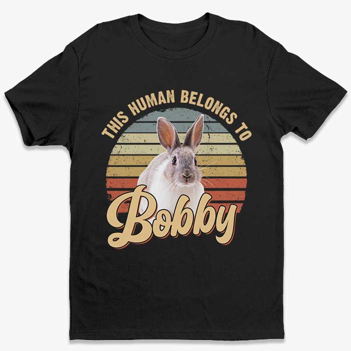 Photo personnalisée : La vie est meilleure avec un lapin ! T-shirt, sweat à capuche et sweat-shirt unisexe personnalisé avec photo de lapin ! Cadeau pour les propriétaires et les amoureux des animaux.