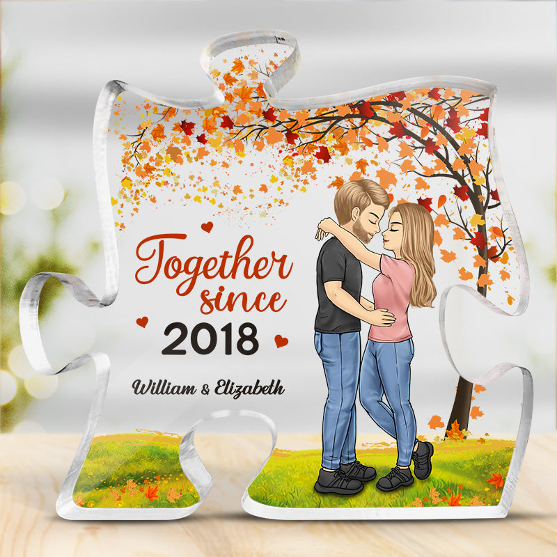 Tu es le seul - Plaque acrylique personnalisée en forme de puzzle pour couple - Cadeau pour mari et femme, anniversaire