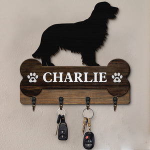 L'amour vient dans la fourrure et les pattes - Porte-clés personnalisé pour chien, décoration d'intérieur personnalisée, porte-clés - Cadeau de pendaison de crémaillère pour propriétaires d'animaux et amoureux des animaux