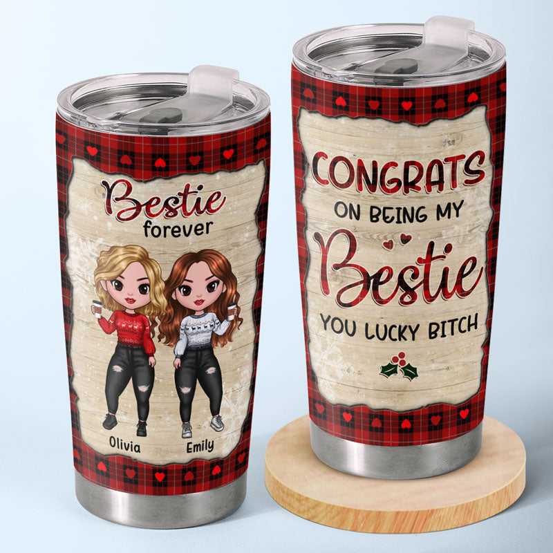 Notre amitié est une véritable bénédiction pour moi - Gobelet personnalisé Bestie - Cadeau de Noël pour meilleures amies, meilleures amies, sœurs