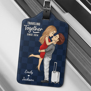 Voyager ensemble - Étiquette de bagage personnalisée - Cadeau de vacances, cadeau pour les amoureux du voyage d'aventure, mari et femme, anniversaire