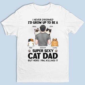 Ce papa chat est la chose la plus douce sur Terre - T-shirt unisexe personnalisé pour chat, sweat à capuche, sweat-shirt - Cadeau pour les propriétaires d'animaux, les amoureux des animaux