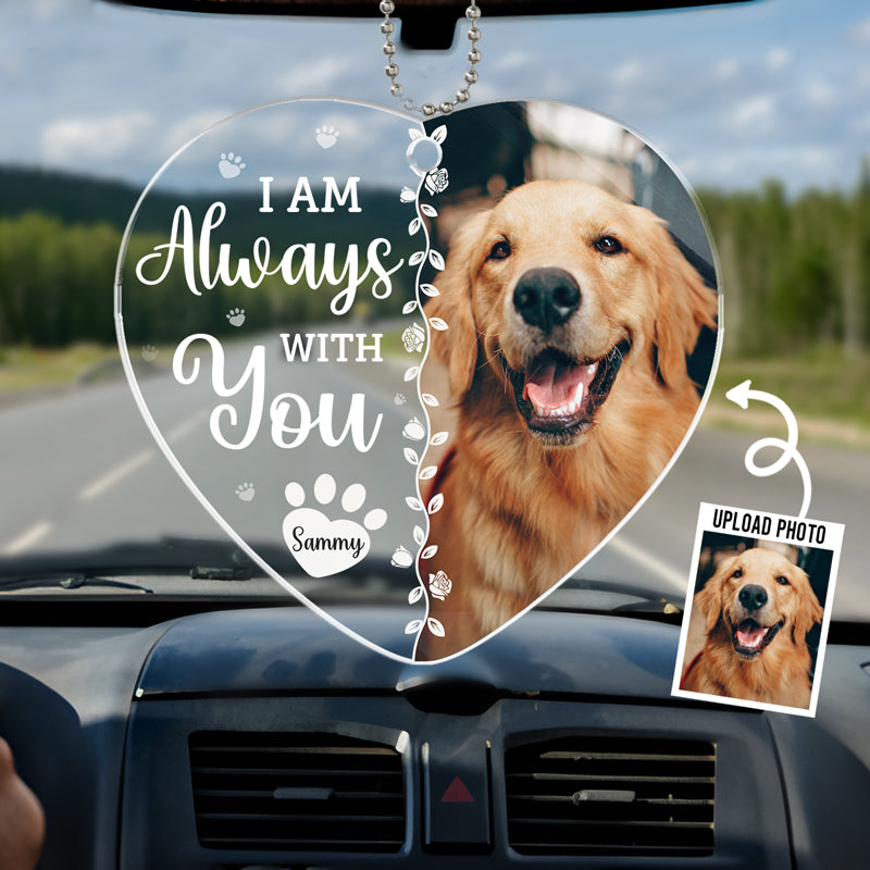 Photo personnalisée « Bonjour et au revoir » - Décoration de voiture personnalisée en acrylique - Cadeau de condoléances pour les propriétaires et les amoureux des animaux