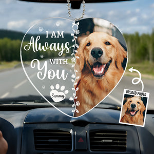 Photo personnalisée « Bonjour et au revoir » - Décoration de voiture personnalisée en acrylique - Cadeau de condoléances pour les propriétaires et les amoureux des animaux