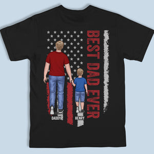 The Best Dad Papa Ever - Family Personalized Custom Unisex Back Printed T-shirt, Hoodie, Sweatshirt - Father's Day, Birthday Gift For Dad, Grandpa
