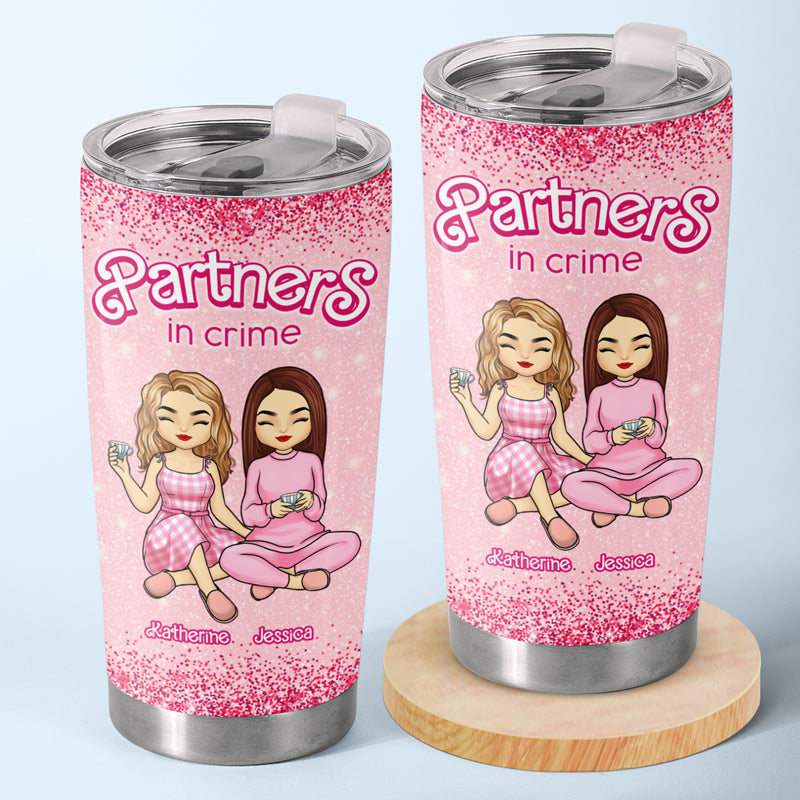 Pretty In Pink - Gobelet personnalisé Bestie - Cadeau de Noël pour meilleures amies, meilleures amies, sœurs