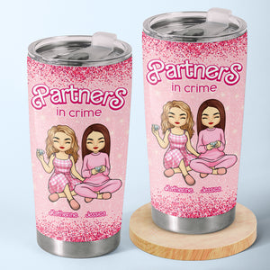Pretty In Pink - Gobelet personnalisé Bestie - Cadeau de Noël pour meilleures amies, meilleures amies, sœurs