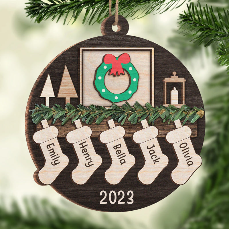 La famille est au cœur de la maison - Décoration familiale personnalisée - Bois de forme personnalisée - Cadeau de Noël pour les membres de la famille, les propriétaires d'animaux et les amoureux des animaux
