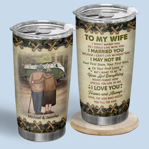 À ma femme, je ne peux pas vivre sans toi - Verre personnalisé pour couple - Cadeau pour femme, anniversaire