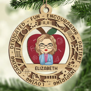 L'influence d'un bon professeur - Décoration personnalisée pour professeur - Bois en forme personnalisée - Cadeau de Noël pour professeur
