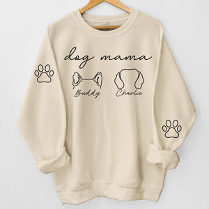 Fur Mama Ever - Sweat-shirt unisexe personnalisé pour chien et chat avec motif sur la manche - Cadeau pour propriétaires et amoureux des animaux