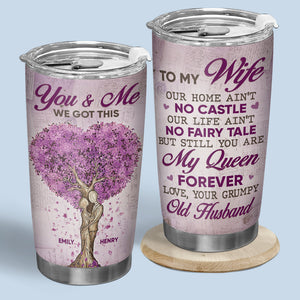 Tu es ma reine pour toujours - Verre personnalisé pour couple - Cadeau pour mari et femme, anniversaire