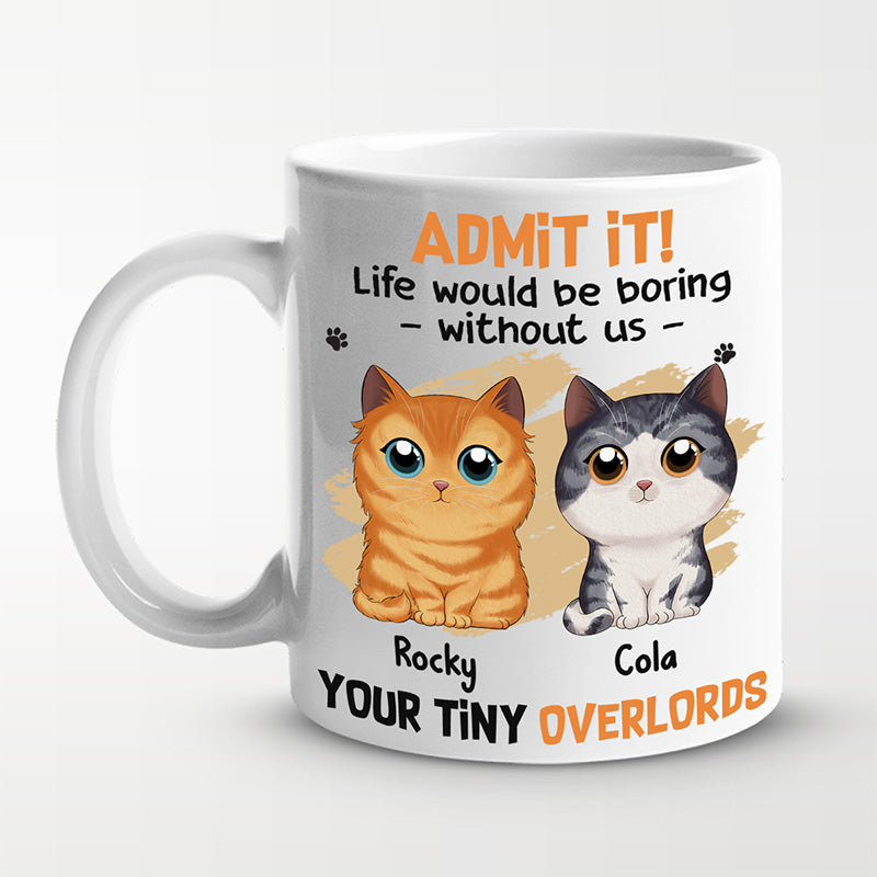 Bonjour, notre serviteur humain - Mug personnalisé pour chat - Cadeau pour les propriétaires d'animaux et les amoureux des animaux