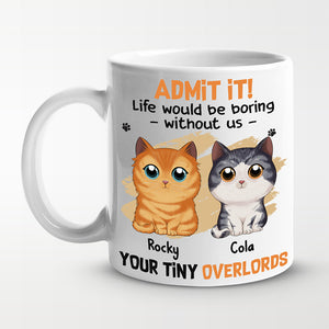 Bonjour, notre serviteur humain - Mug personnalisé pour chat - Cadeau pour les propriétaires d'animaux et les amoureux des animaux