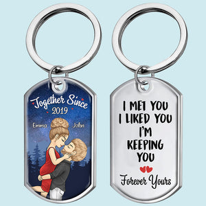 Notre histoire d'amour est ma préférée - Porte-clés personnalisé pour couple - Cadeau pour mari et femme, anniversaire