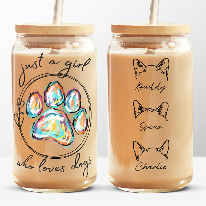 Le véritable amour a quatre pattes - Tasse en verre personnalisée pour chien et chat, tasse à café glacé - Cadeau pour les propriétaires d'animaux et les amoureux des animaux