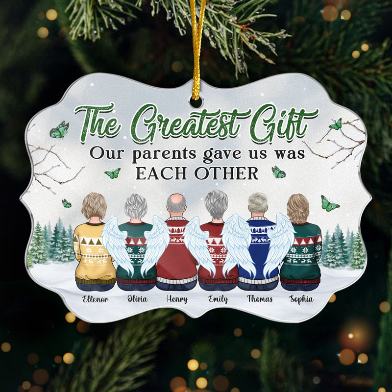 Le plus beau cadeau de Noël - Décoration personnalisée pour la famille - Acrylique en forme de Benelux - Cadeau de Noël pour les membres de la famille