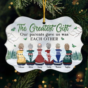 Le plus beau cadeau de Noël - Décoration personnalisée pour la famille - Acrylique en forme de Benelux - Cadeau de Noël pour les membres de la famille