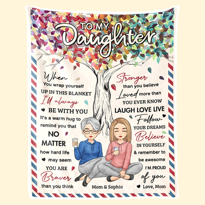 Tu es une bénédiction dans ma vie - Couverture personnalisée pour la famille - Cadeau d'anniversaire de maman, grand-mère
