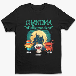 Grand-mère de petits monstres - T-shirt, sweat à capuche et sweat-shirt unisexe personnalisé pour la famille - Cadeau d'Halloween pour grand-mère