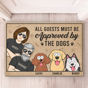 Le chien est roi dans cette maison - Tapis décoratif personnalisé pour chien - Cadeau de pendaison de crémaillère, cadeau pour les propriétaires d'animaux et les amoureux des animaux