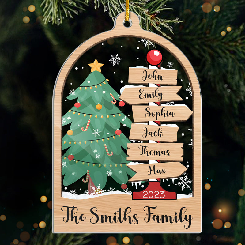 La plus belle période de l'année - Décoration personnalisée pour la famille - Forme personnalisée en acrylique - Cadeau de Noël pour les membres de la famille