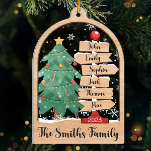 La plus belle période de l'année - Décoration personnalisée pour la famille - Forme personnalisée en acrylique - Cadeau de Noël pour les membres de la famille