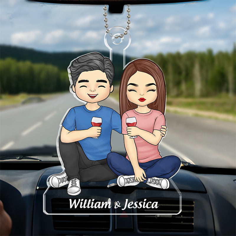 Our Favorite Road Trips - Couple Personalized Custom Car Ornament - Acrylic Custom Shaped - Gift For Husband Wife, Anniversary