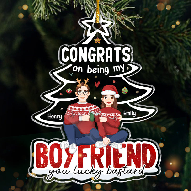 Tu es mon meilleur cadeau de Noël - Ornement personnalisé pour couple - Forme personnalisée en acrylique - Cadeau de Noël pour mari et femme, anniversaire