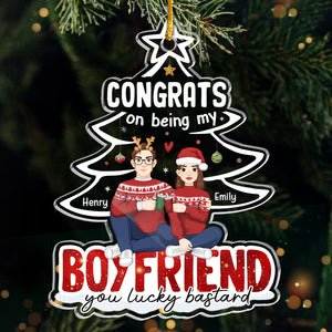 Tu es mon meilleur cadeau de Noël - Ornement personnalisé pour couple - Forme personnalisée en acrylique - Cadeau de Noël pour mari et femme, anniversaire