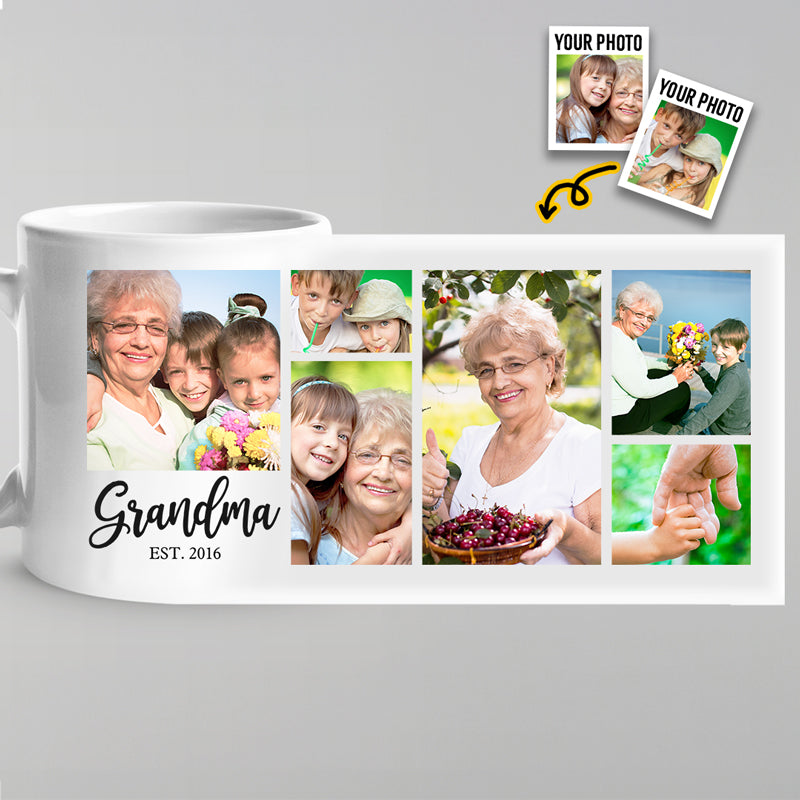 Mes enfants, mes souvenirs éternels - Mug personnalisé pour la famille - Cadeau pour grand-mère