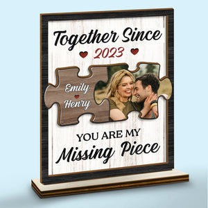 Photo personnalisée « Le soleil de ma vie » - Plaque en bois personnalisée à 2 couches avec support plat pour couple - Cadeau de pendaison de crémaillère, cadeau pour mari et femme, anniversaire