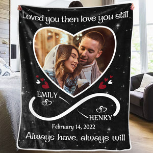 Custom Photo Love You Still - Couple Personalized Custom Blanket - Christmas Gift For Husband Wife, Anniversary