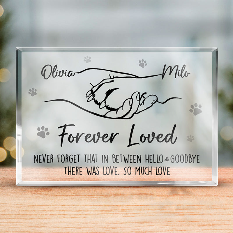 Les adieux ne sont pas éternels, les adieux ne sont pas la fin - Plaque commémorative rectangulaire en acrylique personnalisée - Cadeau de condoléances, cadeau pour propriétaires d'animaux, amoureux des animaux