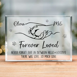 Les adieux ne sont pas éternels, les adieux ne sont pas la fin - Plaque commémorative rectangulaire en acrylique personnalisée - Cadeau de condoléances, cadeau pour propriétaires d'animaux, amoureux des animaux