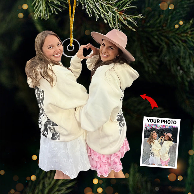 Photo personnalisée Profitez de la plus belle mélodie ensemble - Ornement personnalisé Bestie personnalisé - Forme personnalisée en acrylique - Cadeau de Noël pour meilleures amies, BFF, sœurs