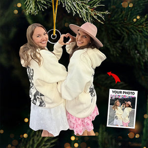 Photo personnalisée Profitez de la plus belle mélodie ensemble - Ornement personnalisé Bestie personnalisé - Forme personnalisée en acrylique - Cadeau de Noël pour meilleures amies, BFF, sœurs