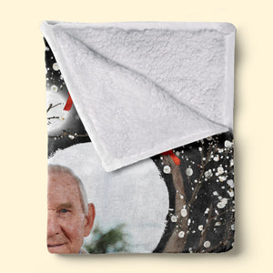 Couverture personnalisée avec photo « Un câlin du ciel quand tu me manques vraiment » - Cadeau de Noël, cadeau de condoléances pour les membres de la famille