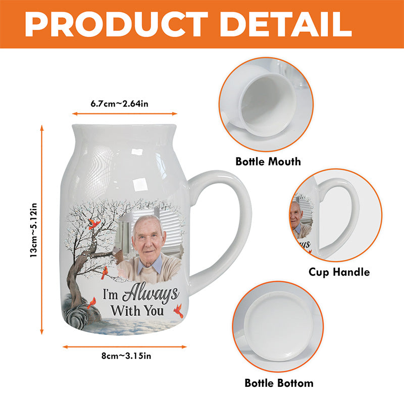 Photo personnalisée très aimée, profondément regrettée - Vase à fleurs personnalisé pour décoration d'intérieur - Cadeau de condoléances pour les membres de la famille