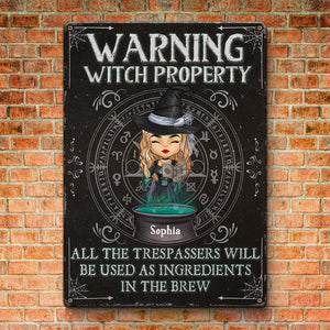 Vous serez utilisé comme ingrédients - Décoration d'intérieur personnalisée en métal pour sorcière - Cadeau d'Halloween pour sorcières, vous-même
