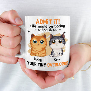 Bonjour, notre serviteur humain - Mug personnalisé pour chat - Cadeau pour les propriétaires d'animaux et les amoureux des animaux