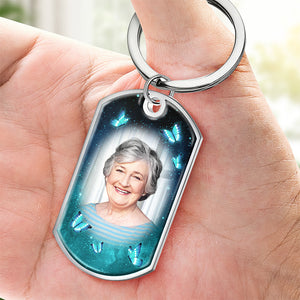 Porte-clés personnalisé avec photo « Tu tiens mon cœur pour toujours » - Cadeau de condoléances pour les membres de la famille