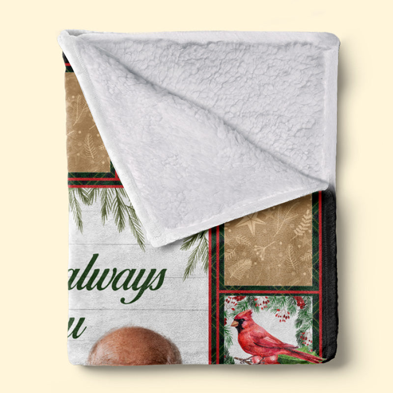 Photo personnalisée « Tu seras toujours dans mon cœur » - Couverture personnalisée commémorative - Cadeau de Noël, cadeau de condoléances pour les membres de la famille
