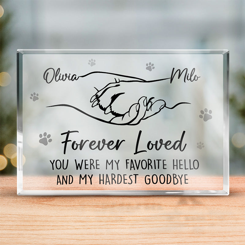 Les adieux ne sont pas éternels, les adieux ne sont pas la fin - Plaque commémorative rectangulaire en acrylique personnalisée - Cadeau de condoléances, cadeau pour propriétaires d'animaux, amoureux des animaux