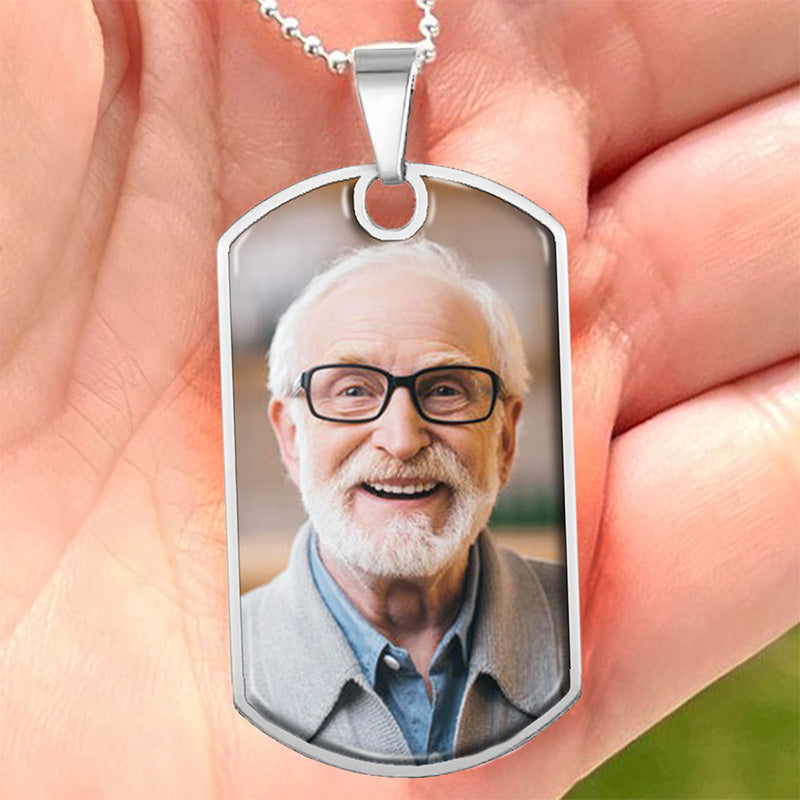 Collier personnalisé avec photo « Tu me manques » – Cadeau de condoléances, cadeau pour les membres de la famille
