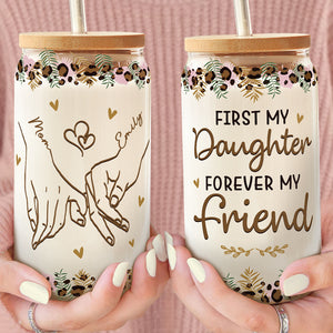 Merci d'être mon thérapeute bénévole - Tasse en verre personnalisée pour la famille, tasse à café glacé - Cadeau pour maman, fille