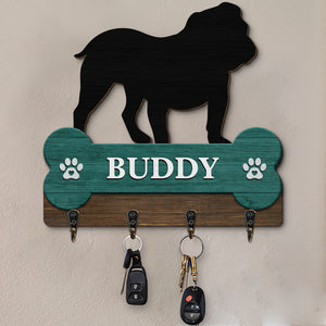 L'amour vient dans la fourrure et les pattes - Porte-clés personnalisé pour chien, décoration d'intérieur personnalisée, porte-clés - Cadeau de pendaison de crémaillère pour propriétaires d'animaux et amoureux des animaux